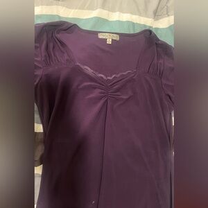 BIG SALE(5 for $20)- Vintage Suzie Deep Purple Blouse